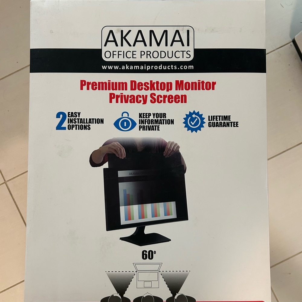 Premium Desktop Monitor Privacy Screen - Black